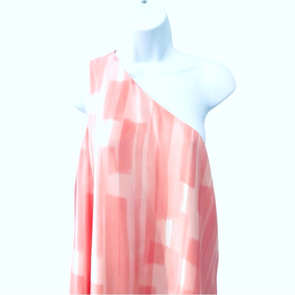 Anthropologie Maeve Avalonne Asymmetrical Pink Summer Dress - Picture 4 of 6